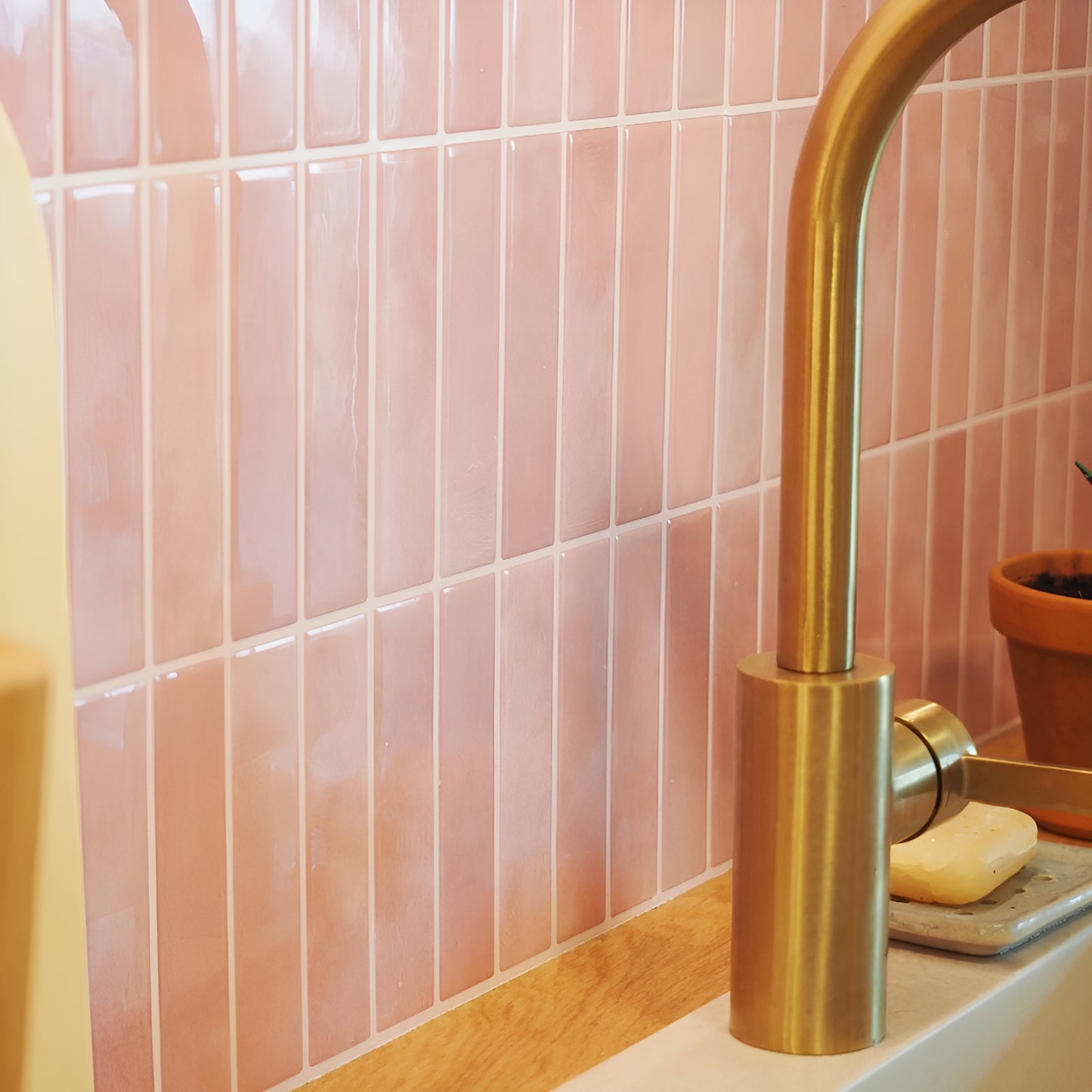 Carrelage Adhésif Mural - Rose