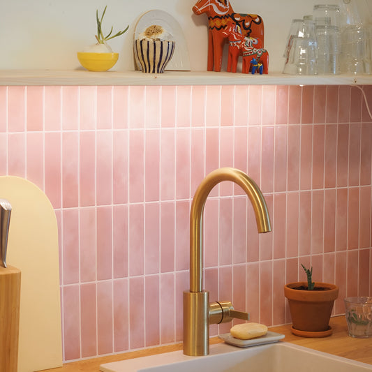 Carrelage Adhésif Mural - Rose