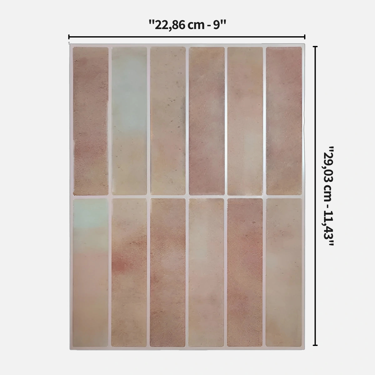 Carrelage Adhésif Mural - Taupe